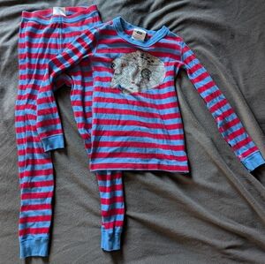 Hanna Andersson Red and Blue Striped Kids Pajama Set